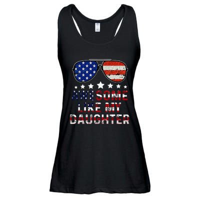 Awesome Like My Daughter Funny Father's Day & 4th Of July Ladies Essential Flowy Tank