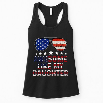 Awesome Like My Daughter Funny Father's Day & 4th Of July Womens Tank Top