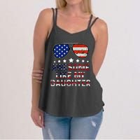 Awesome Like My Daughter Funny Father's Day & 4th Of July Women's Strappy Tank