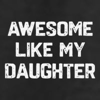 Awesome Like My Daughter Funny Fathers Day Gift Dad 7 Panel Mesh Trucker Snapback Hat