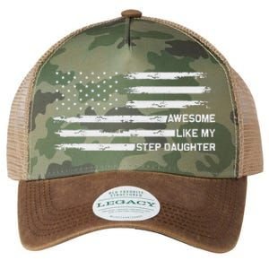 Awesome Like My Step Daughter Fathers Day Dad Joke Legacy Tie Dye Trucker Hat