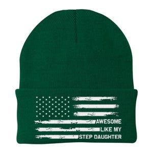 Awesome Like My Step Daughter Fathers Day Dad Joke Knit Cap Winter Beanie