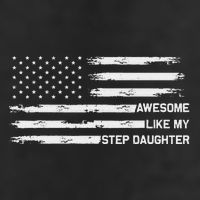 Awesome Like My Step Daughter Fathers Day Dad Joke 7 Panel Mesh Trucker Snapback Hat