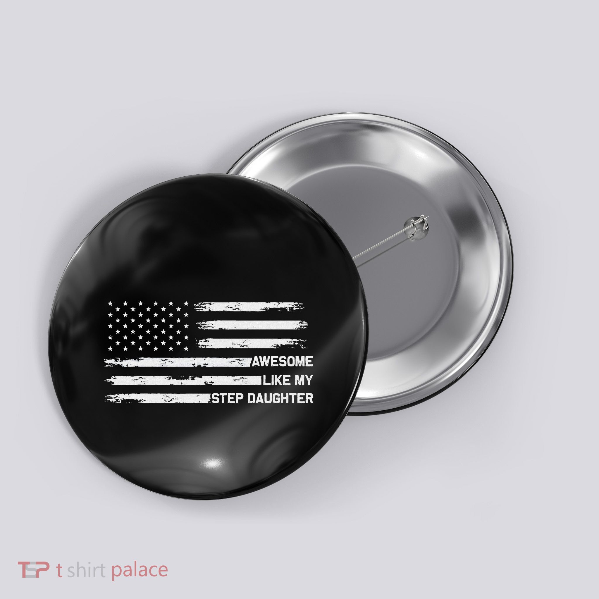 Awesome Like My Step Daughter Fathers Day Dad Joke Button