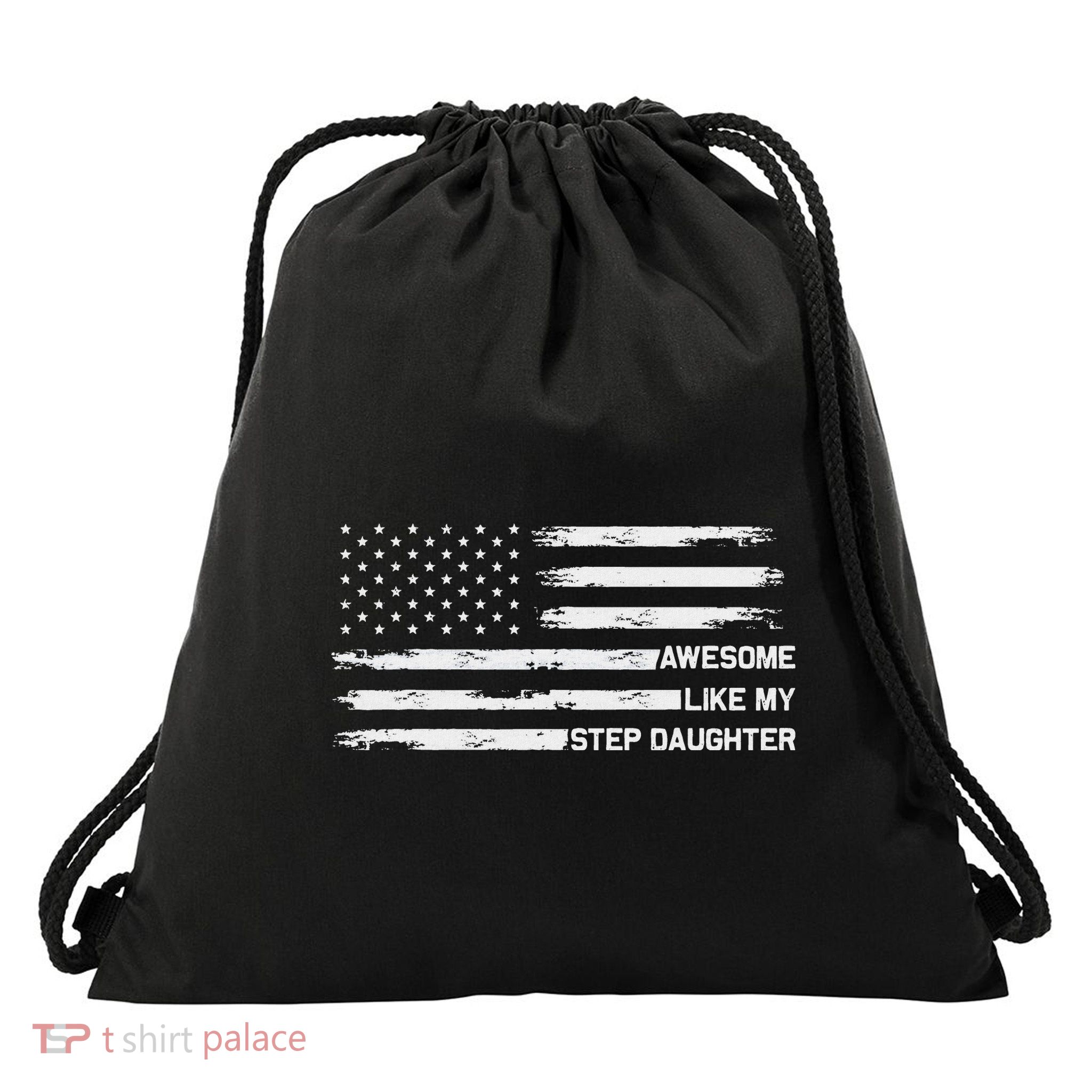 Awesome Like My Step Daughter Fathers Day Dad Joke Drawstring Bag