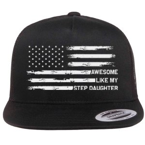 Awesome Like My Step Daughter Fathers Day Dad Joke Flat Bill Trucker Hat