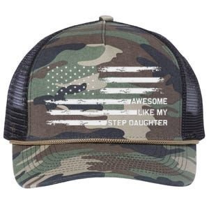 Awesome Like My Step Daughter Fathers Day Dad Joke Retro Rope Trucker Hat Cap