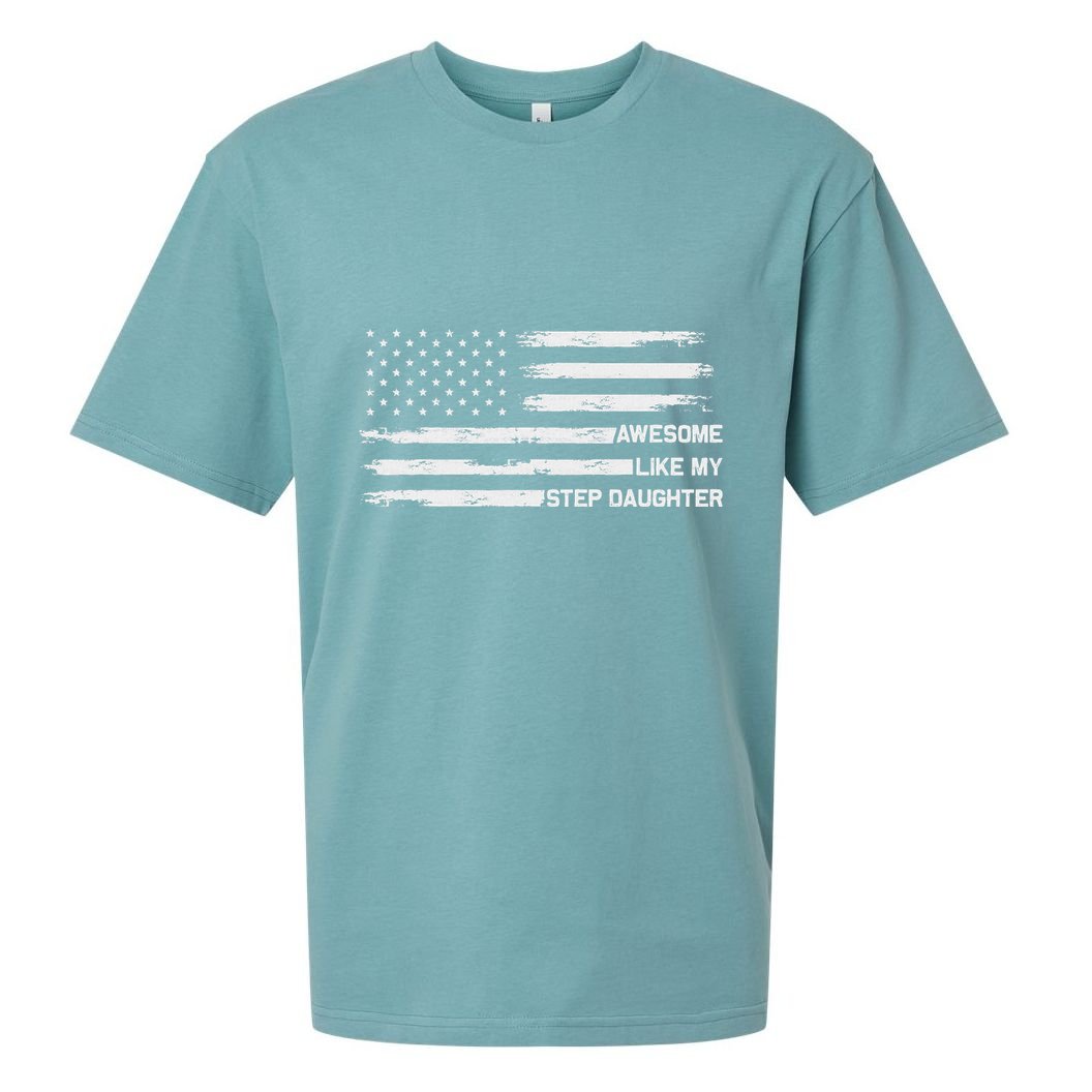 Awesome Like My Step Daughter Fathers Day Dad Joke Sueded Cloud Jersey T-Shirt