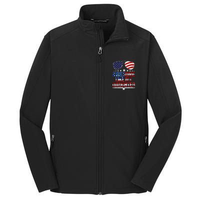 Awesome Like My Daughter Funny Father's Day & 4th Of July Core Soft Shell Jacket