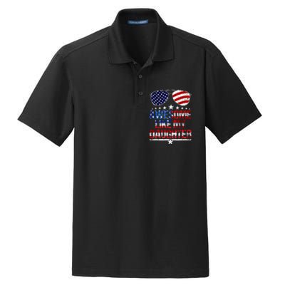 Awesome Like My Daughter Funny Father's Day & 4th Of July Dry Zone Grid Polo