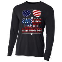 Awesome Like My Daughter Funny Father's Day & 4th Of July Cooling Performance Long Sleeve Crew