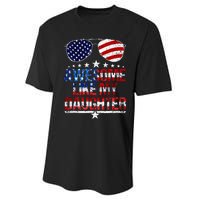 Awesome Like My Daughter Funny Father's Day & 4th Of July Performance Sprint T-Shirt