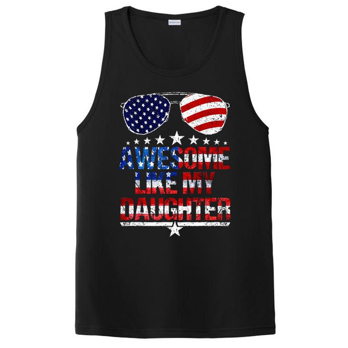 Awesome Like My Daughter Funny Father's Day & 4th Of July PosiCharge Competitor Tank