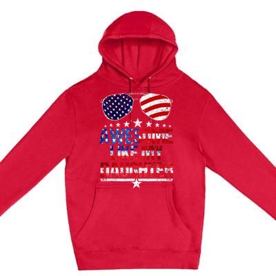 Awesome Like My Daughter Funny Father's Day & 4th Of July Premium Pullover Hoodie