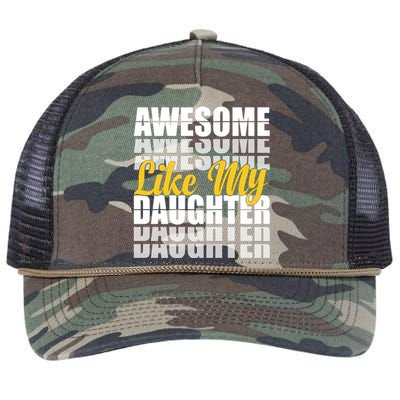 Awesome Like My Daughter T Shrit Retro Rope Trucker Hat Cap