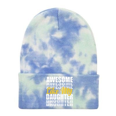 Awesome Like My Daughter T Shrit Tie Dye 12in Knit Beanie