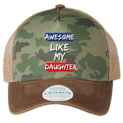 Awesome Like My Daughter Gifts Man Funny Fathers Day Dad Legacy Tie Dye Trucker Hat