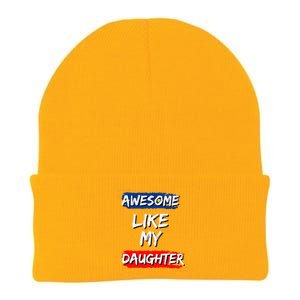 Awesome Like My Daughter Gifts Man Funny Fathers Day Dad Knit Cap Winter Beanie