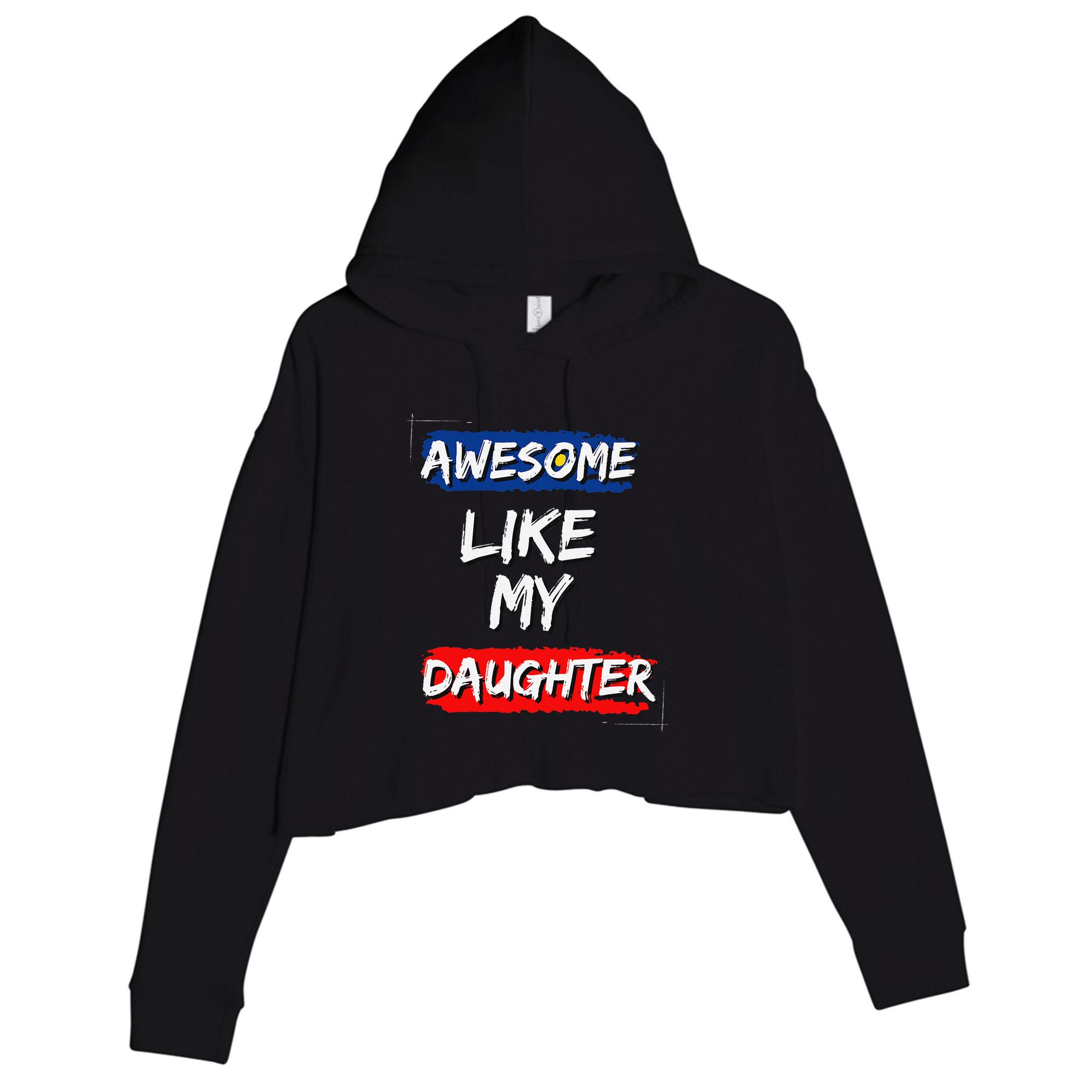 Awesome Like My Daughter Gifts Man Funny Fathers Day Dad Crop Fleece Hoodie
