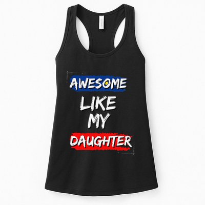 Awesome Like My Daughter Gifts Man Funny Fathers Day Dad Womens Tank Top