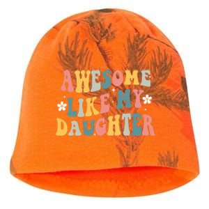 Awesome Like My Daughter Funny Mothers Fathers Day Mom Dad Kati - Camo Knit Beanie