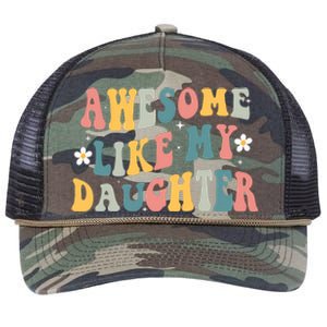 Awesome Like My Daughter Funny Mothers Fathers Day Mom Dad Retro Rope Trucker Hat Cap