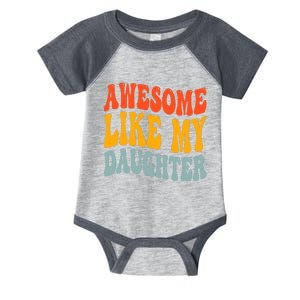 Awesome Like My Daughter Funny Mothers Fathers Day Mom Dad Infant Baby Jersey Bodysuit