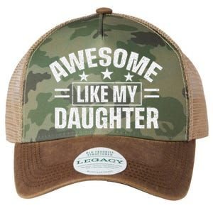 Awesome Like My Daughter FatherS Day Dad Legacy Tie Dye Trucker Hat