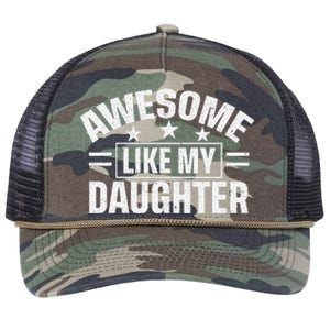 Awesome Like My Daughter FatherS Day Dad Retro Rope Trucker Hat Cap