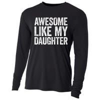 Awesome Like My Daughter Dad Fathers Day Cooling Performance Long Sleeve Crew