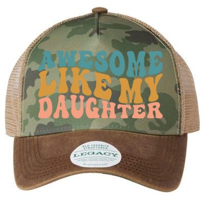 Awesome Like My Daughter Wavy Legacy Tie Dye Trucker Hat