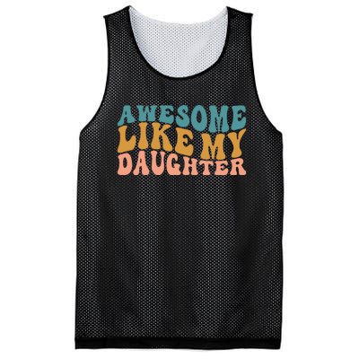 Awesome Like My Daughter Wavy Mesh Reversible Basketball Jersey Tank