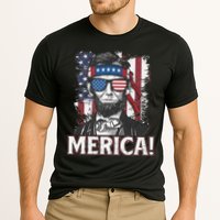 Abraham Lincoln Merica USA American Flag 4th of July Cooling Performance Crew T-Shirt
