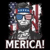 Abraham Lincoln Merica USA American Flag 4th of July City Backpack