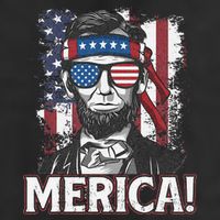 Abraham Lincoln Merica USA American Flag 4th of July 11oz C Handle Ceramic Mug