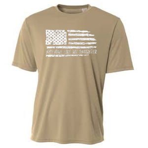 Awesome Like My Daughter 4th Of July FatherS Day Usa Flag Cooling Performance Crew T-Shirt