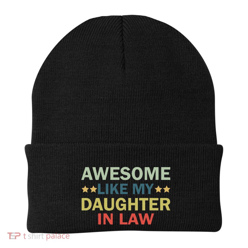 Awesome Like My Daughter In Law Family Lovers Retro Vintage Beanie
