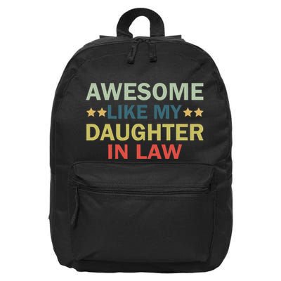 Awesome Like My Daughter In Law Family Lovers Retro Vintage 16 in Basic Backpack