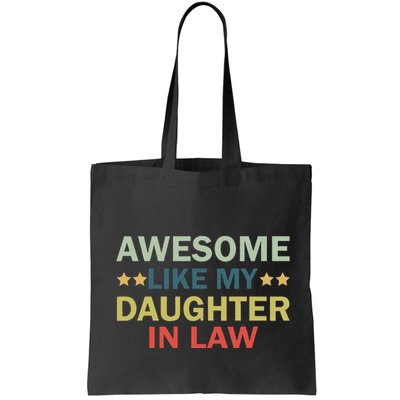 Awesome Like My Daughter In Law Family Lovers Retro Vintage Bag