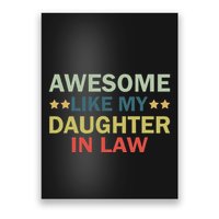 Awesome Like My Daughter In Law Family Lovers Retro Vintage Poster