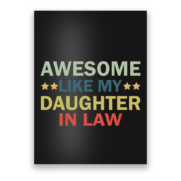 Awesome Like My Daughter In Law Family Lovers Retro Vintage Poster