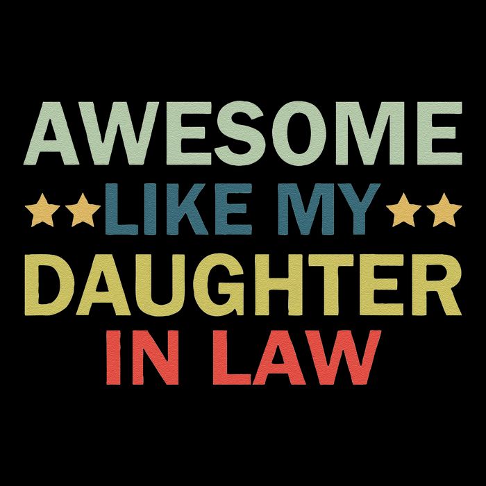 Awesome Like My Daughter In Law Family Lovers Retro Vintage Poster