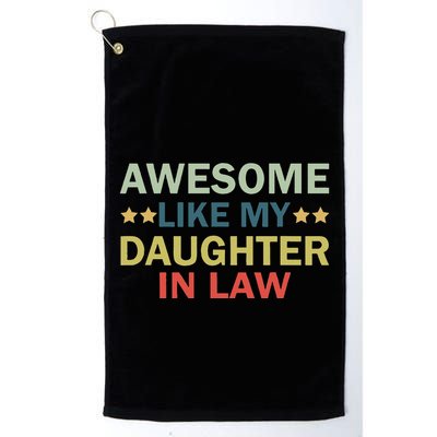 Awesome Like My Daughter In Law Family Lovers Retro Vintage Golf Towel