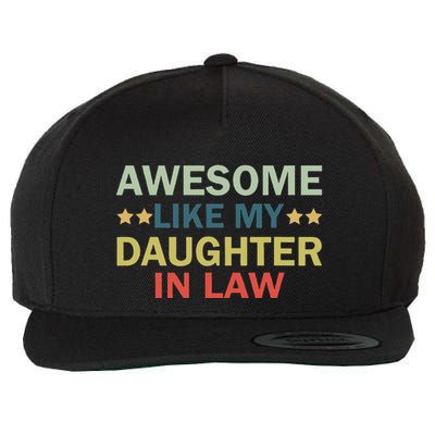 Awesome Like My Daughter In Law Family Lovers Retro Vintage Wool Snapback Cap