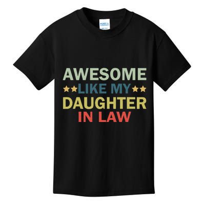 Awesome Like My Daughter In Law Family Lovers Retro Vintage Kids T-Shirt