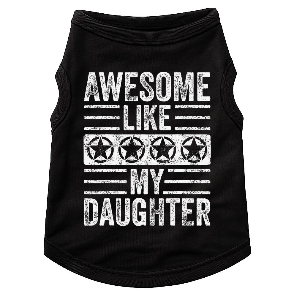 Awesome Like My Daughter Funny Vintage Father Mom Dad Joke Doggie Tank
