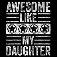 Awesome Like My Daughter Funny Vintage Father Mom Dad Joke Doggie Tank
