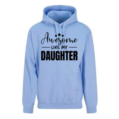 Awesome Like My Daughter White Unisex Surf Hoodie