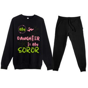 Alpha Legacy MY DAUGHTER IS MY SOROR First Black Sorority 08 Premium Crewneck Sweatsuit Set