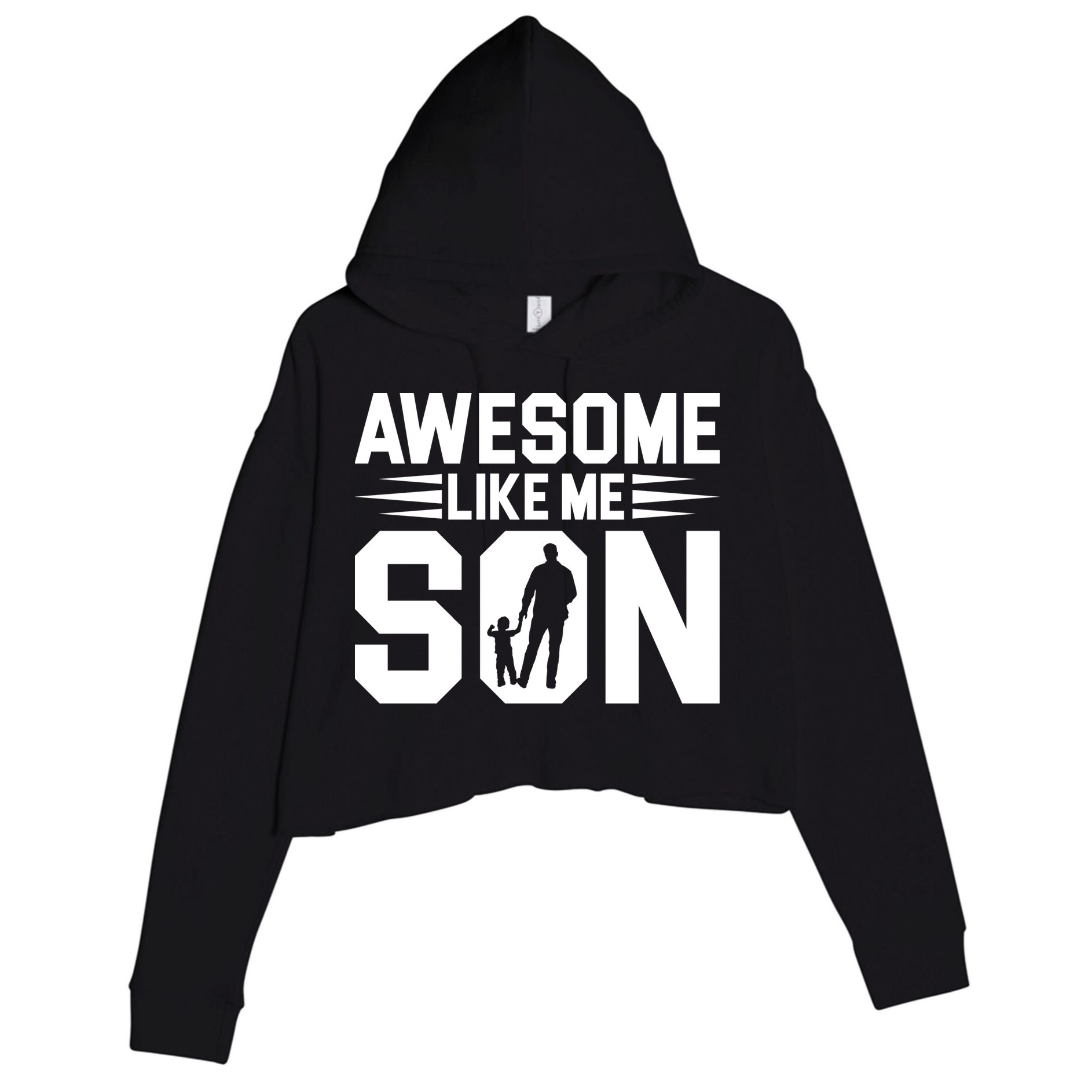 Awesome Like My Son T Crop Fleece Hoodie